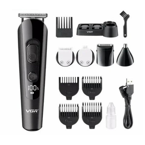 Vgr V175 Professional Cord Cordless Grooming Kit With 5 Guide Combs Runtime 150 Min Trimmer For Men, Black, Standard,1 Count