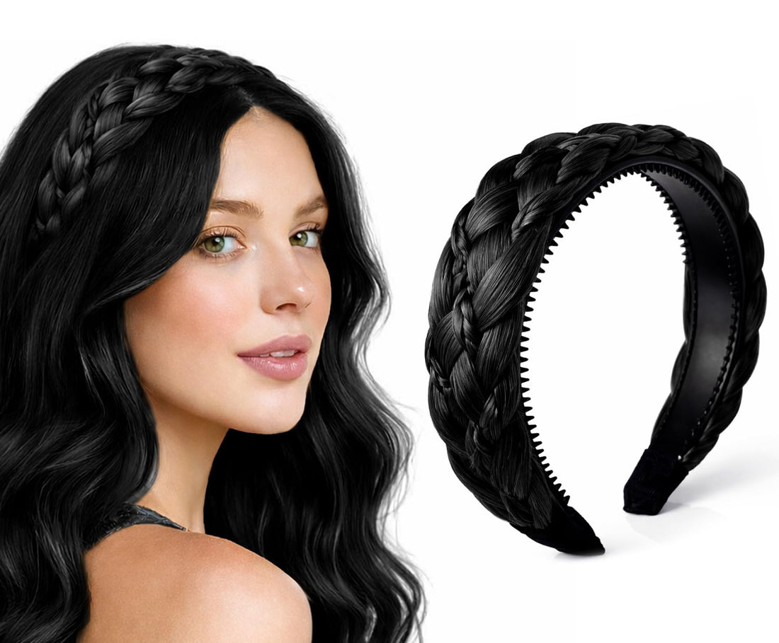 Thick Double Braid Headband – 6 Inch Synthetic Hair For Women, Natural Look, Soft & Lightweight, Everyday Hairstyle, Model - JW223A (#10)