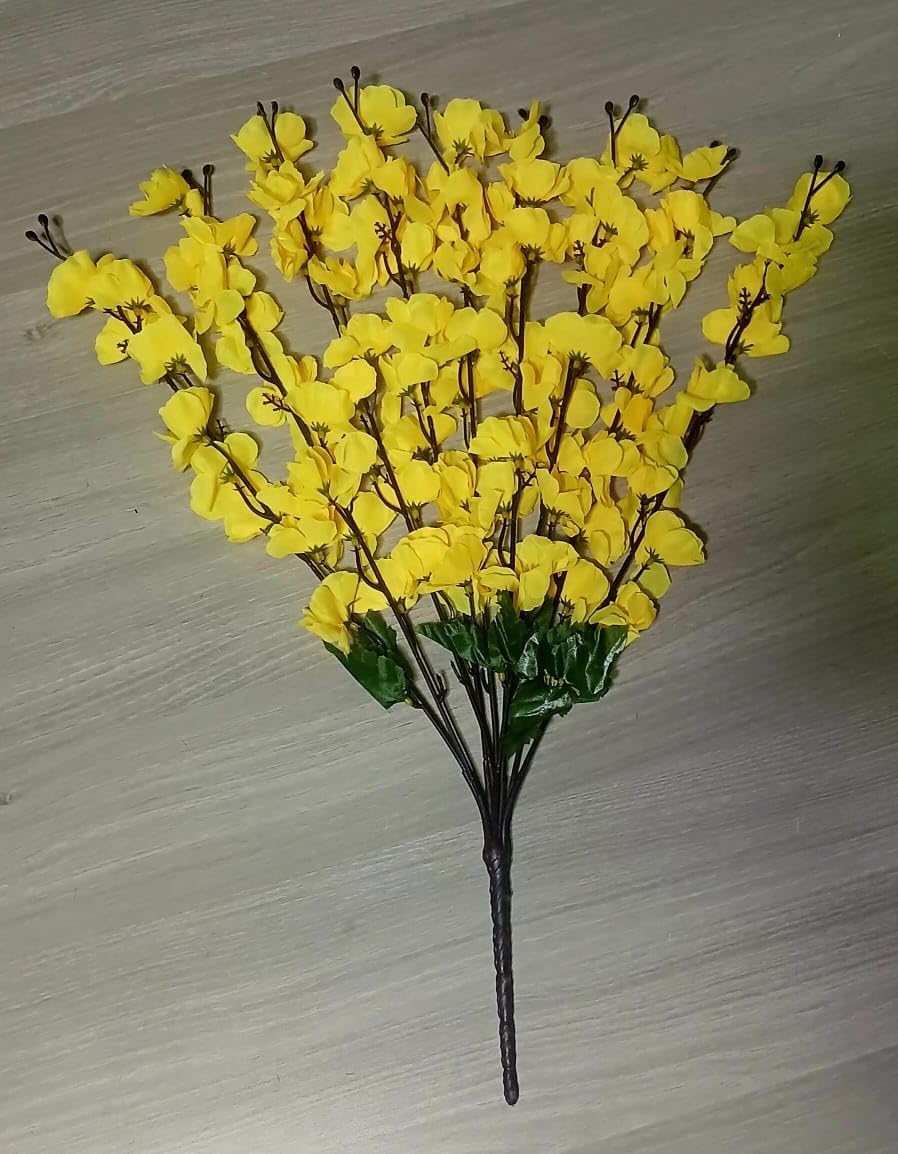 Artificial Flower Bouquet for Vase Home Office Decoration No Vase Yellow