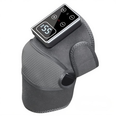 Knee Massager with Heat and Vibration Wrap for Knee Shoulder and Elbow, Adjustable Fabric Heating Pad, 3D Massage, WNK-001A
