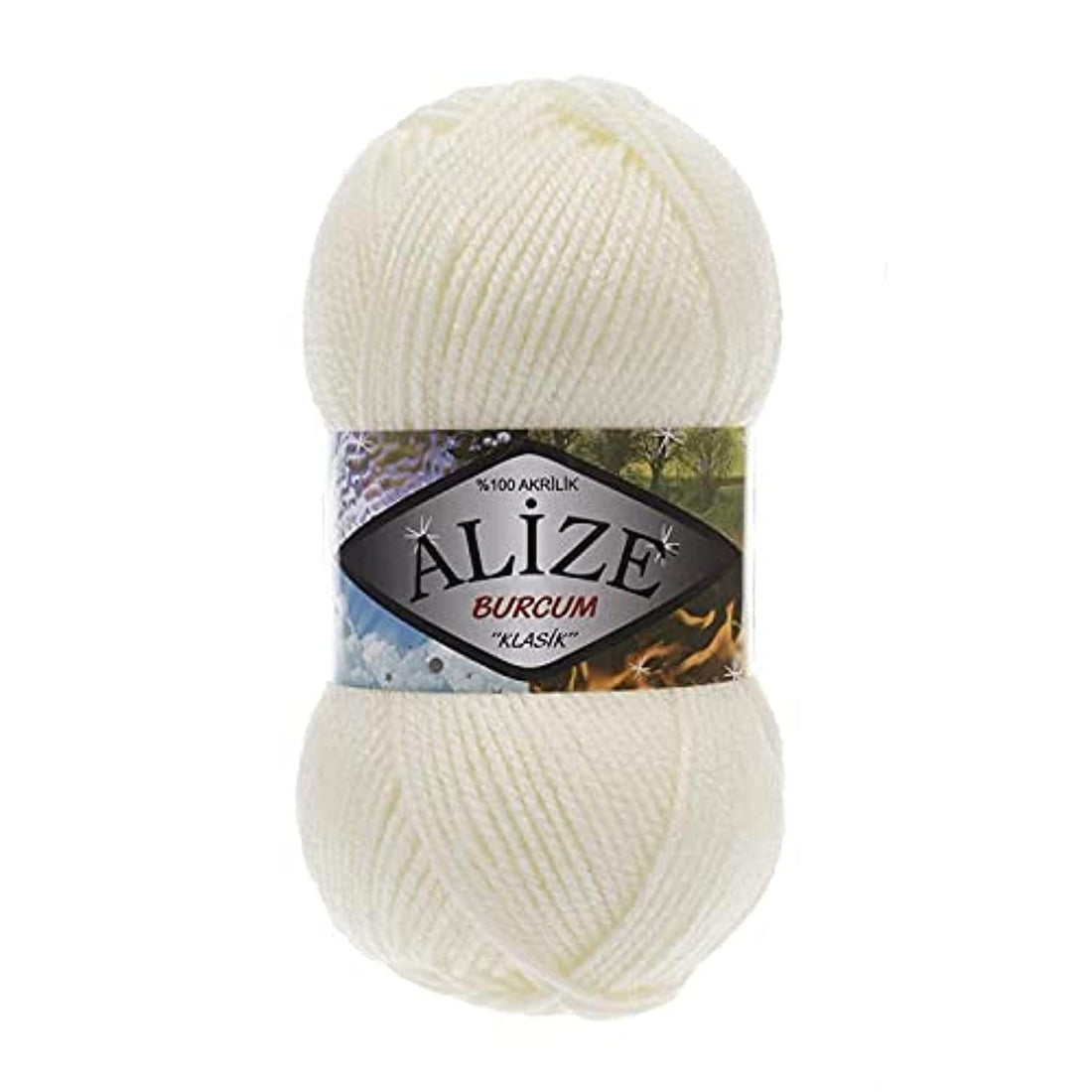 Alize BURCUM KLASiK Light Cream 62 - Crochet and Knitting Yarn