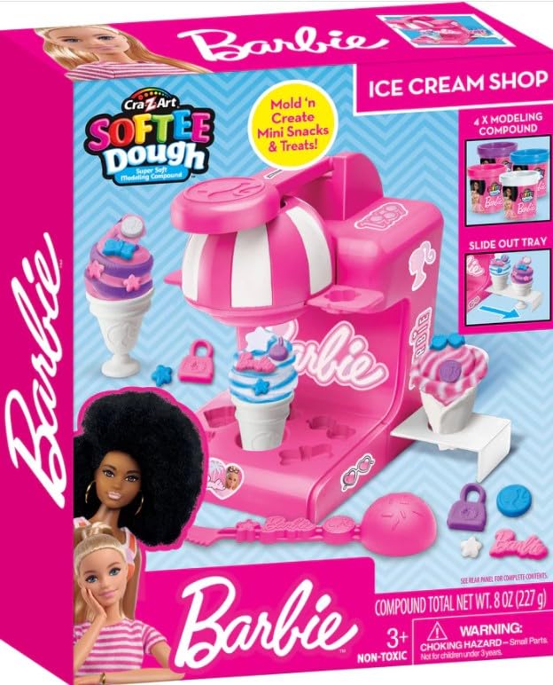 Ice Cream Shop Set, Soft Dough, 4 Colors, 3 Years & Above