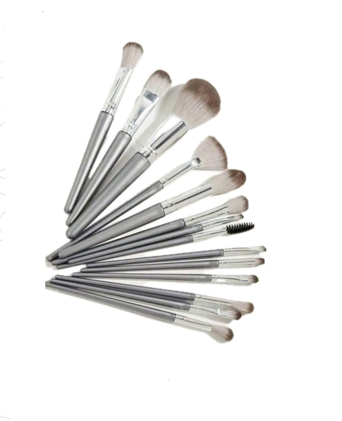 She in silver makeup brush set 14pcs