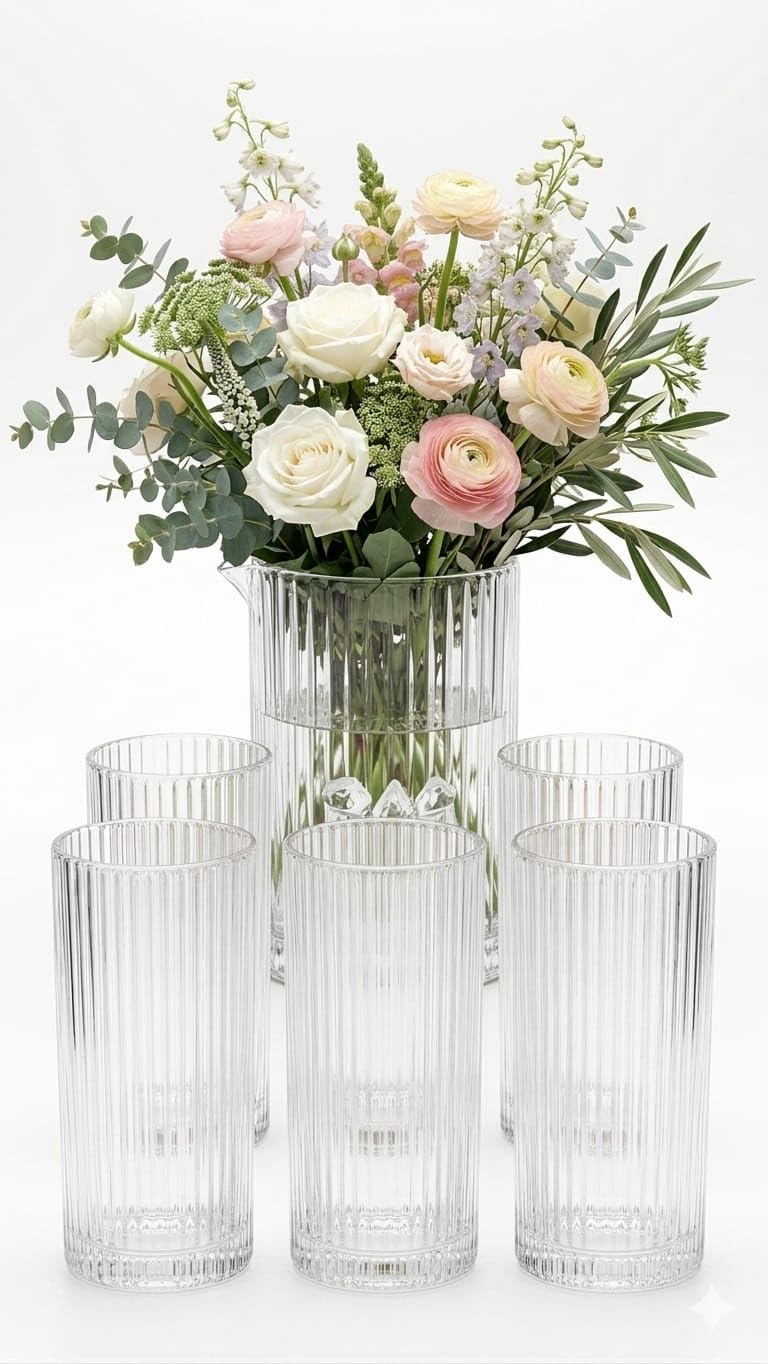 Volora Polygon Drinking Glasses Set, Crystal Glass, 6 Pieces