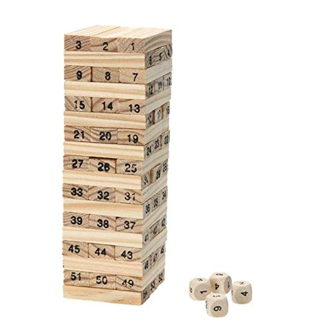 Generic Pine Wooden Tower Wood Building Blocks Toy Domino-multi size