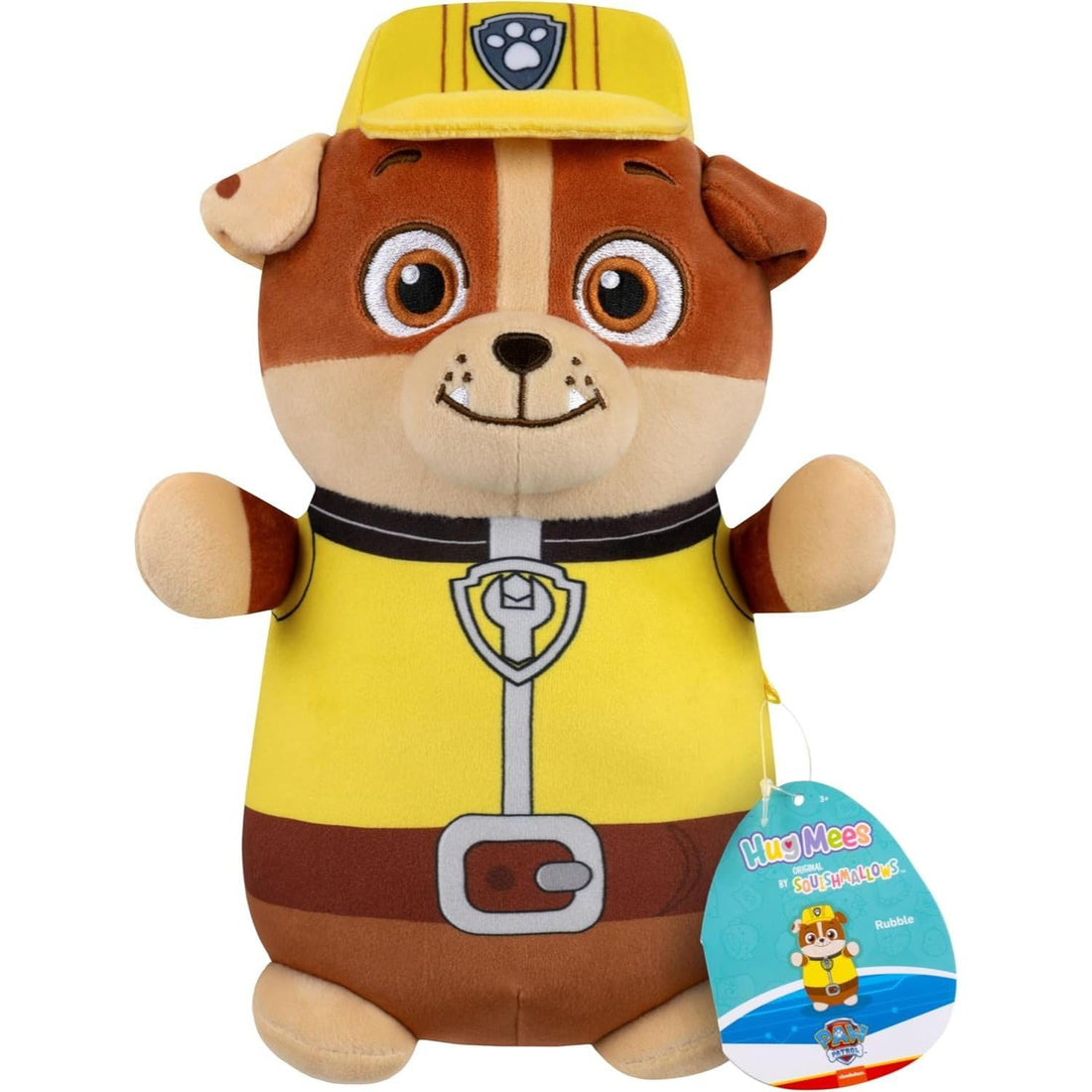 Paw Patrol Hugmees Rubble Plush Toy, 25 cm, Yellow Construction Uniform
