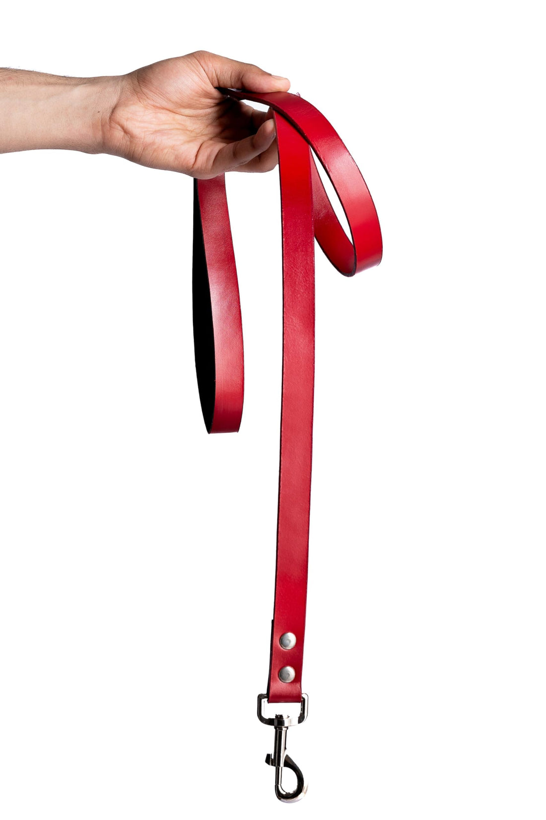 PAWPAW Leather Pawflex Dog Leash Red