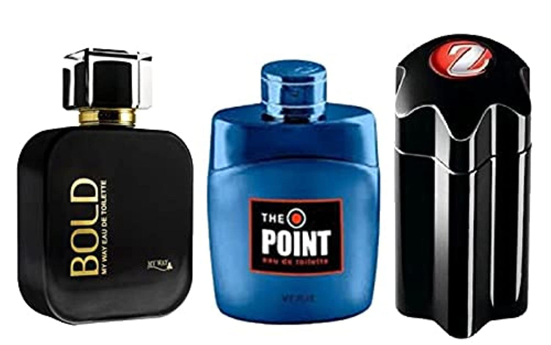 Set of Bold Eau de parfum 100 ml My way & The Point Eau de toilette 100 ml My way & Z Eau De toilette 110 ml My way