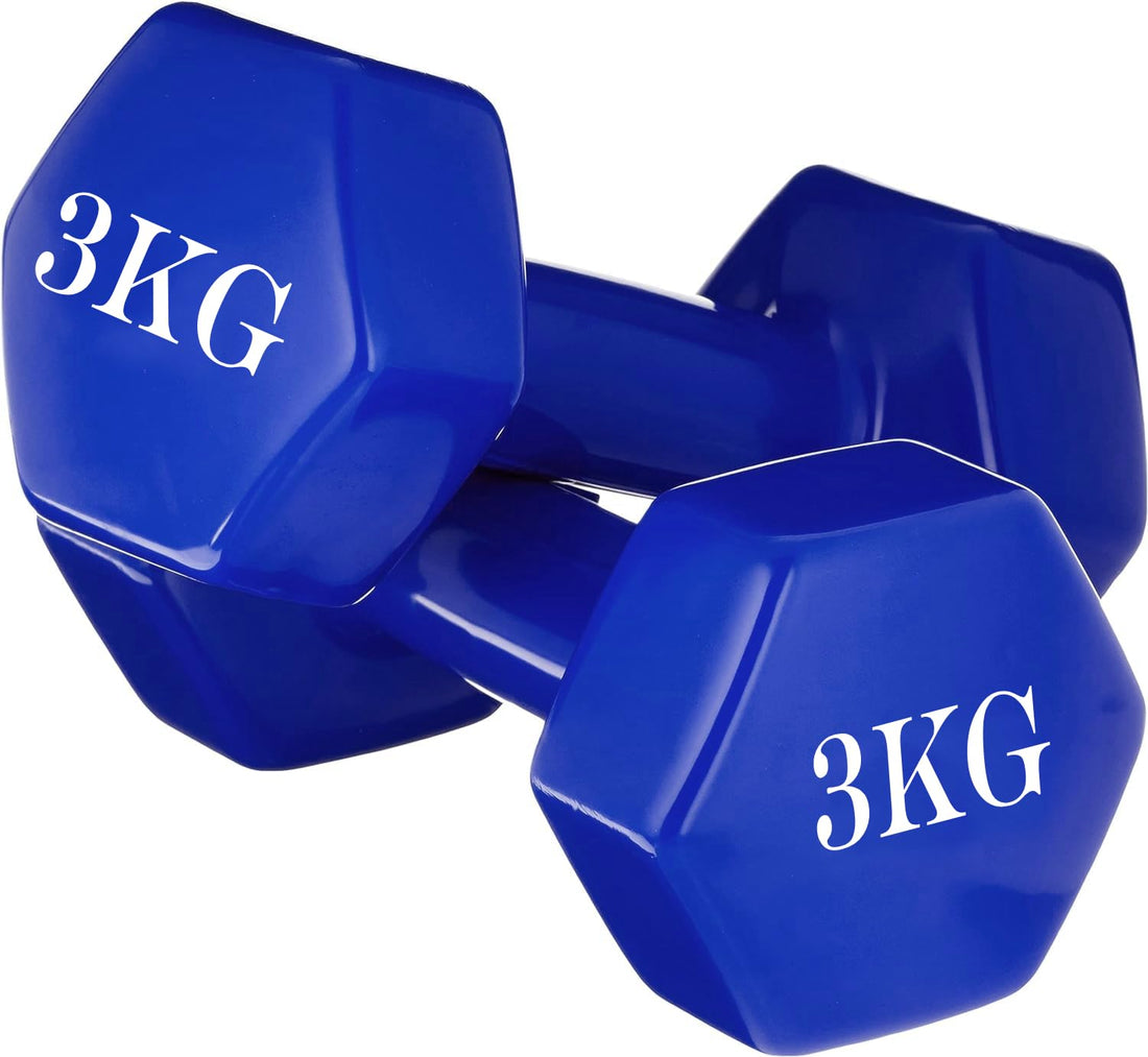 Double Dumbbells Vinyl Hexagon Hand Weights For Muscle Training