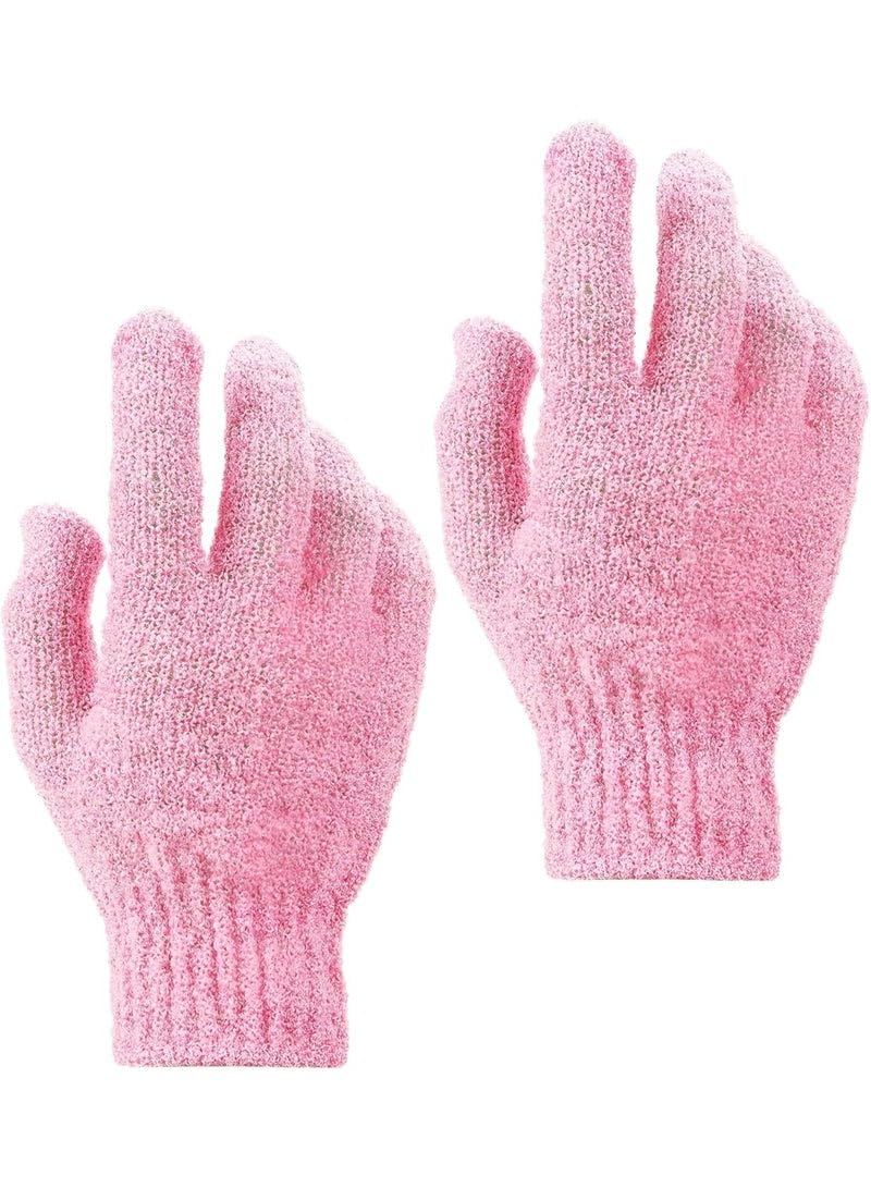 Alice 2-Piece Body Gloves Exfoliating Body and Bath with Hanging Loops for Scrubbing Ingrown Hair and Dead Skin for Shower, Spa, Massage, and Cellulite Removal