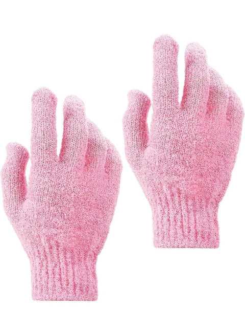 Alice 2-Piece Body Gloves Exfoliating Body and Bath with Hanging Loops for Scrubbing Ingrown Hair and Dead Skin for Shower, Spa, Massage, and Cellulite Removal