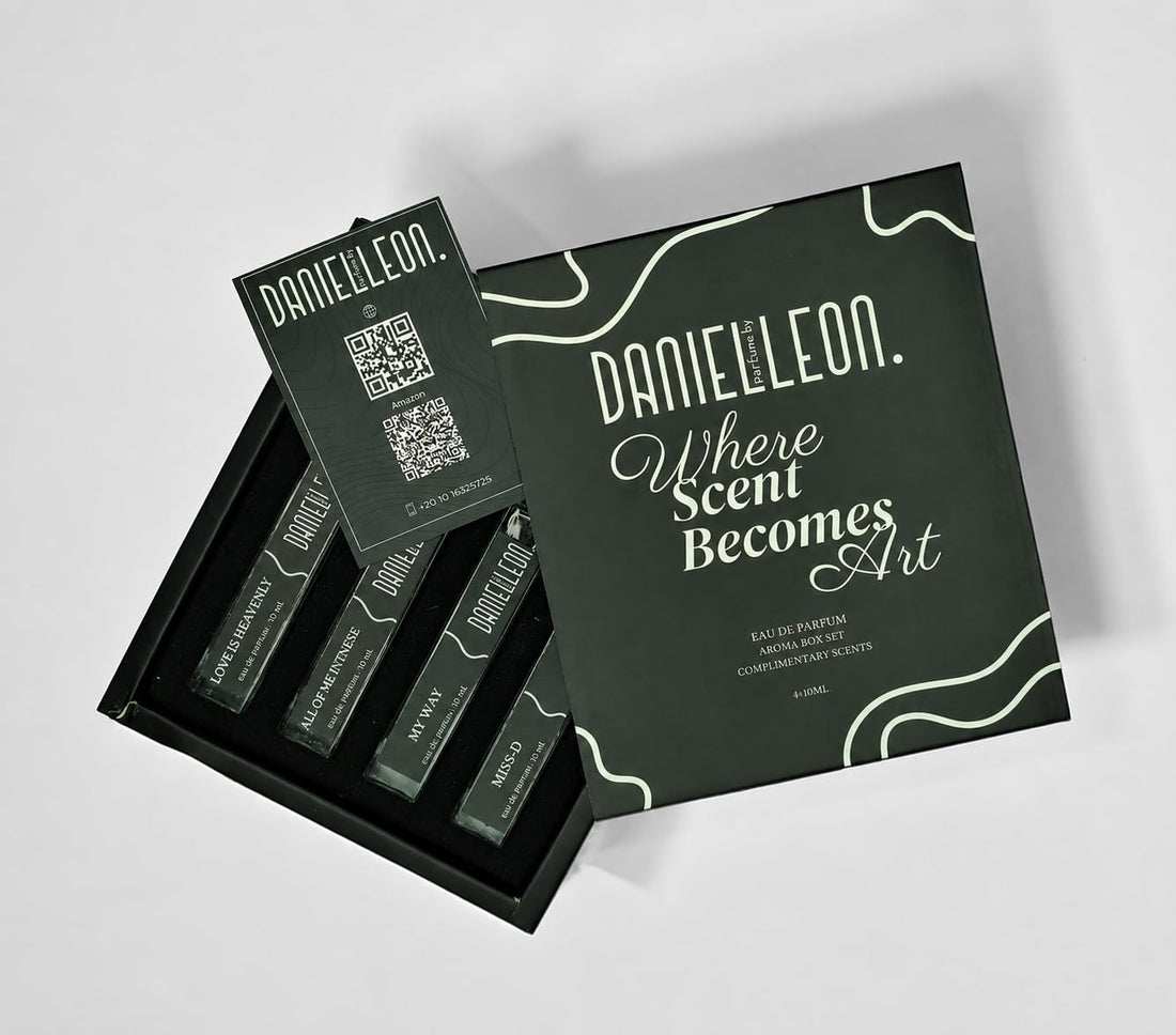 Daniel Leon Women’s Perfume Gift Set – 4 x 10ml Eau De Parfum Mini Travel Size Fragrance Collection | Love Is Heavenly, All Of Me Intense, My Way & Miss-D