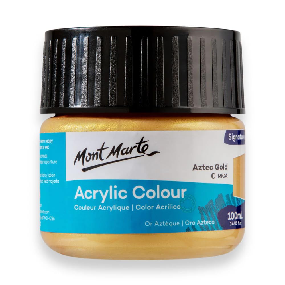 MSCH1095 Acrylic Colour Paint 100 ml, Metallic Aztec Gold