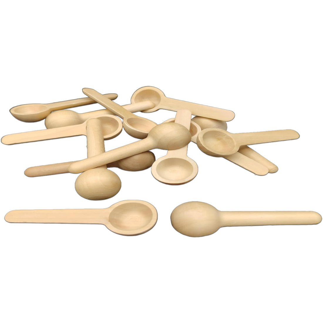 Spoons - Set of 6 Natural Wooden Spoons for Spices, Salt, Honey, Jam, Tea, Coffee, and Cooking Needs (12PCS)