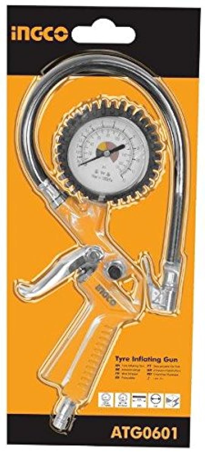 INGCO ATG0601 ATG0601 Tire Inflating Gun for Air Compressor Fitting Tools-1200kPa (1 Set)