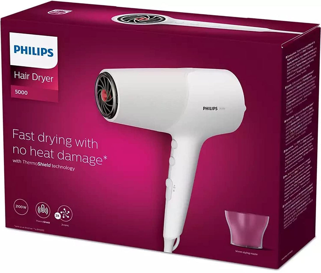 Philips Series 5000 Hair Dryer with ThermoProtect Technology 2100 Watts - BHD500