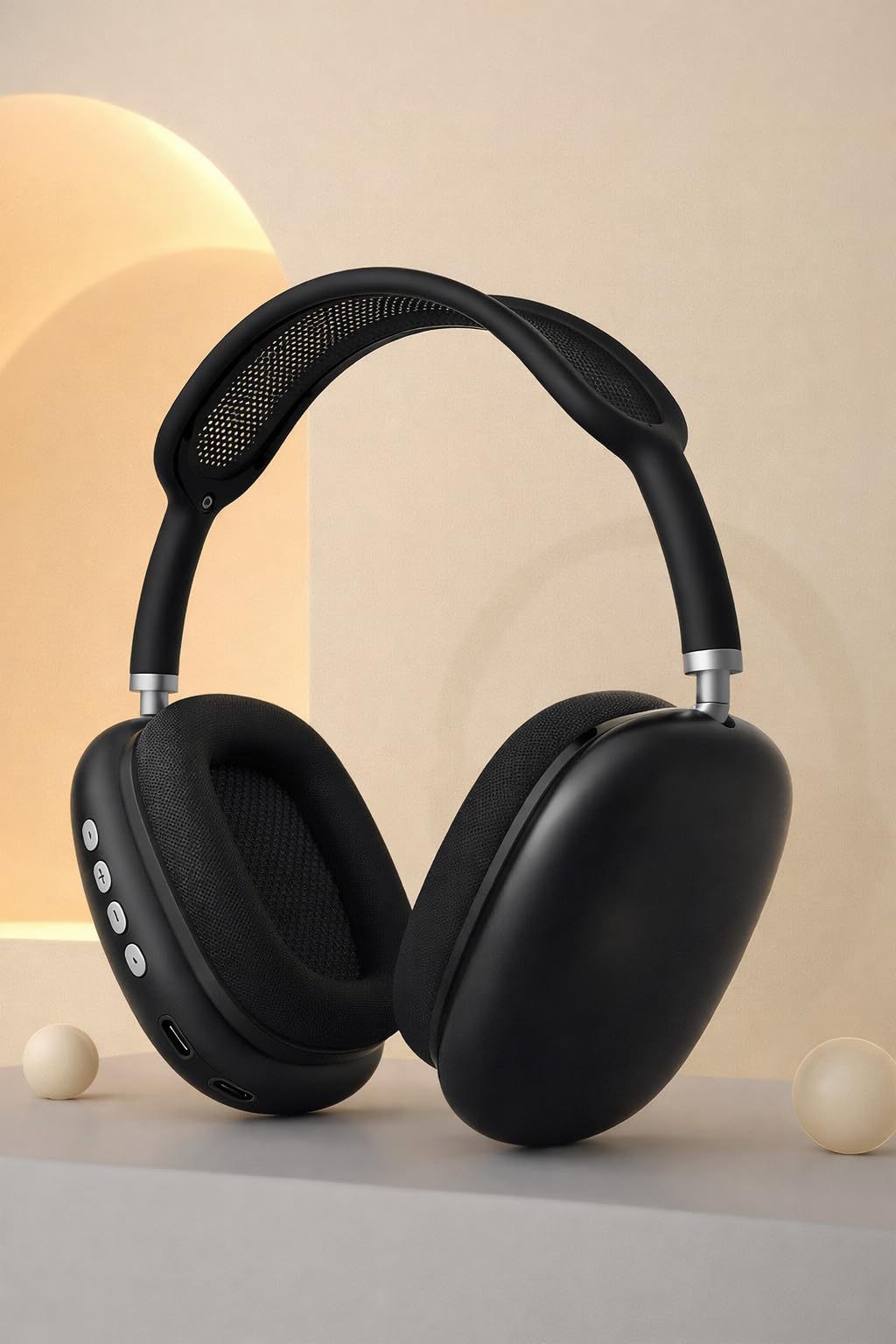 P9 Wireless Bluetooth Headset, Support Pure Stereo Sound and Memory Card (Black perforated)