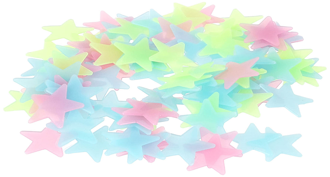 Other 100pcs Luminous Plastic Wall Stickers, Fluorescent Stars Glow in The Dark