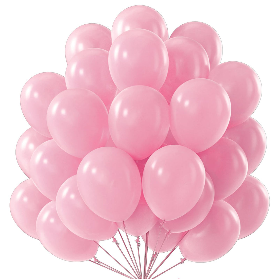 PartyWoo Pink Balloons, 50 pcs 12 inch Pearl Pink Balloons for Birthday Decorations, Baptism Decorations Girls, Princess Party Decorations, Bachelorette Party, Dark Pearl Pink