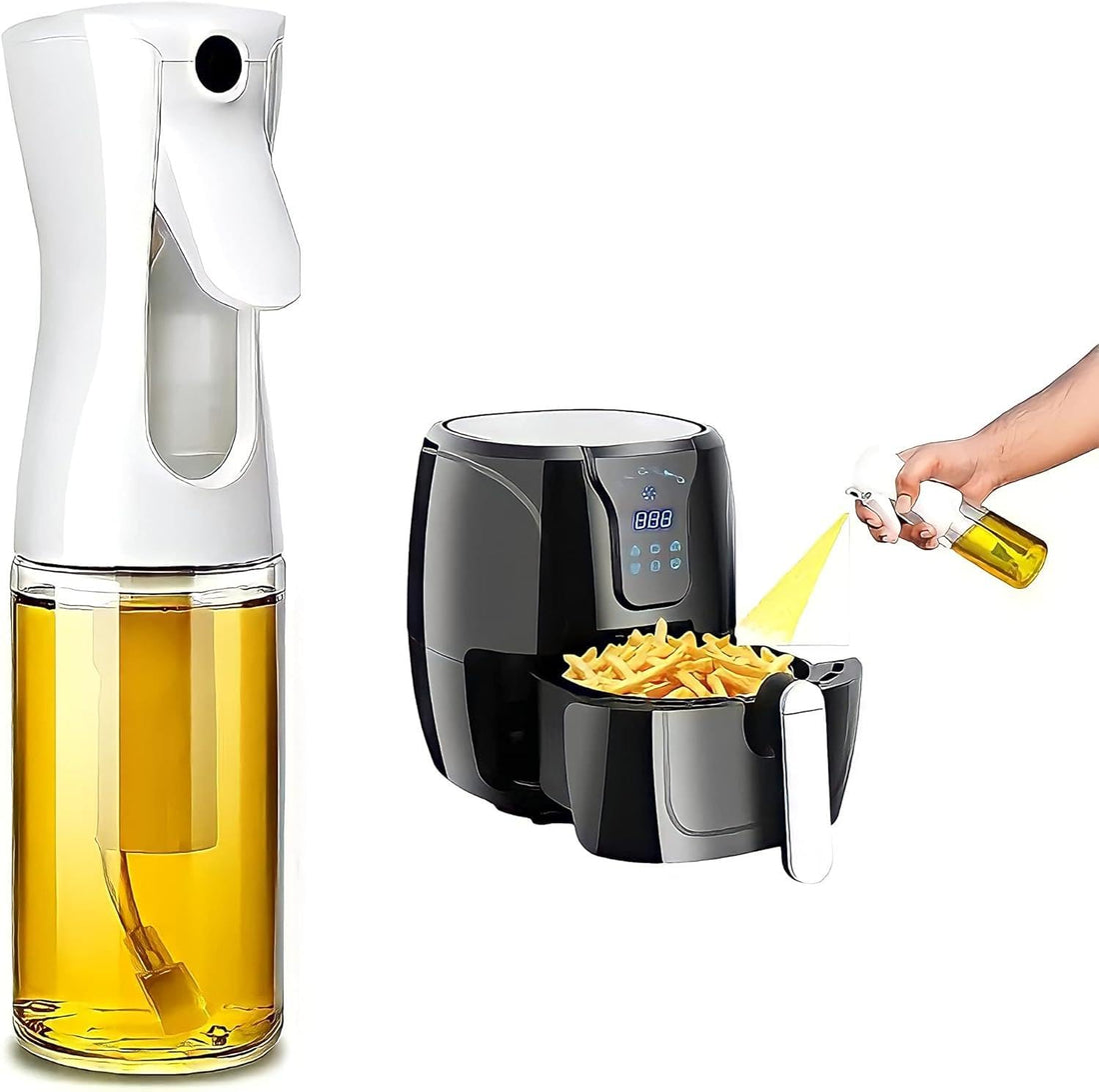 Kitchen Oil Sprayer, Olive Oil Mister, Olive Oil Dispenser Bottle, Air Fryer Accessories, Canola Oil Sprayer, Perfect for Making Salads, Now at Al-Israa (White)