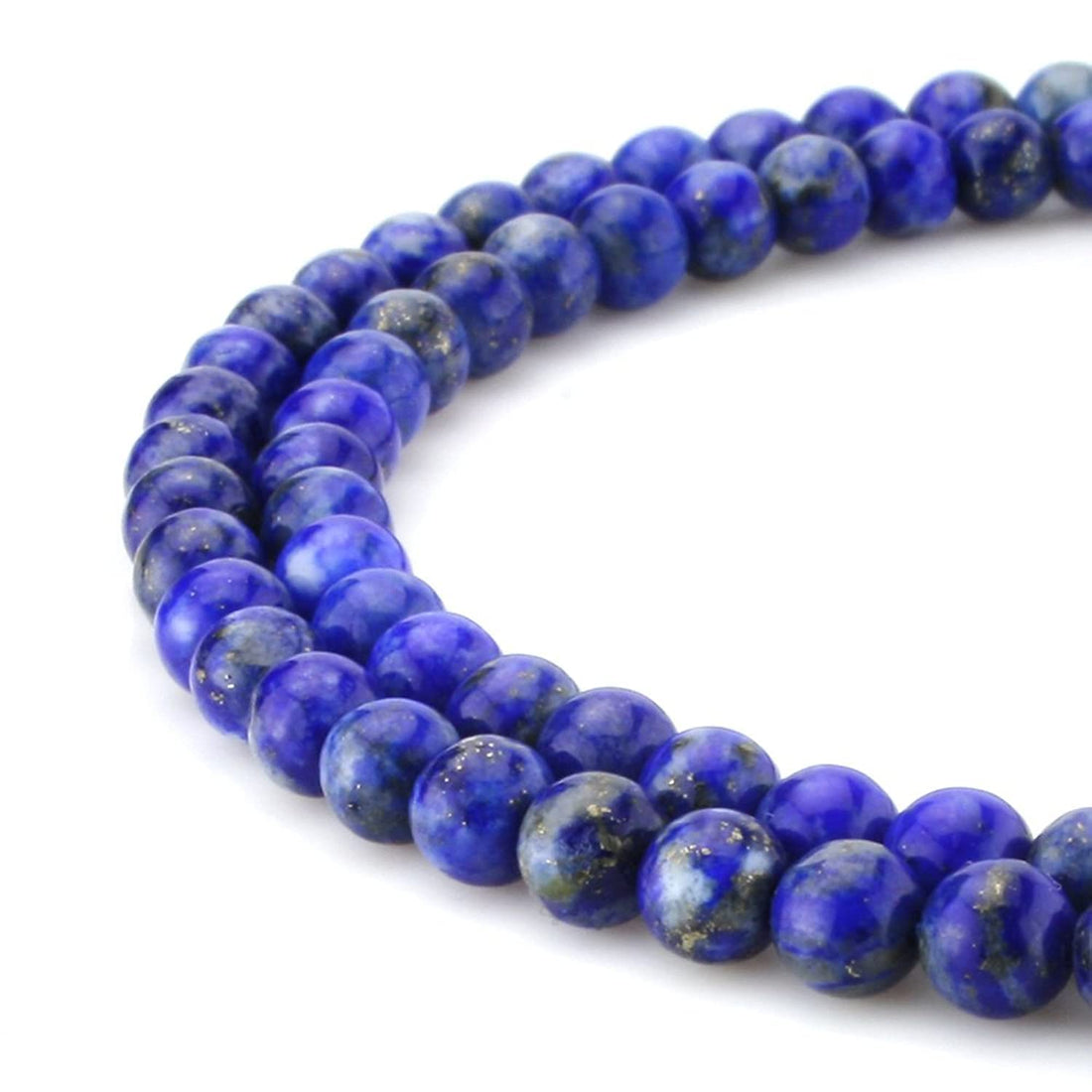 BEADNOVA Blue Lapis Lazuli Beads Natural Crystal Beads Stone Gemstone Round Loose Energy Healing with Crystal Stretch Cord for Jewelry Making (4mm, 90-92pcs)