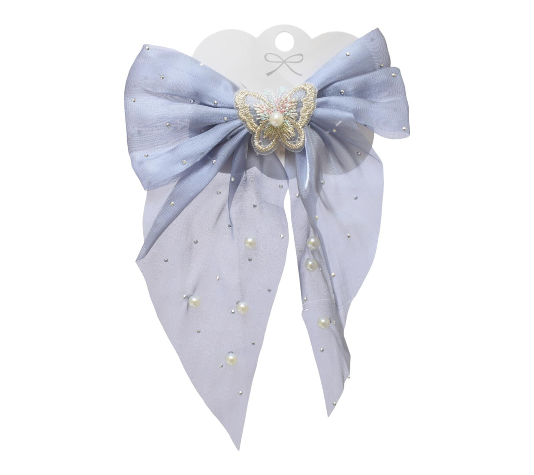 Daphne Butterfly Hair Clips For Girls - Light Blue