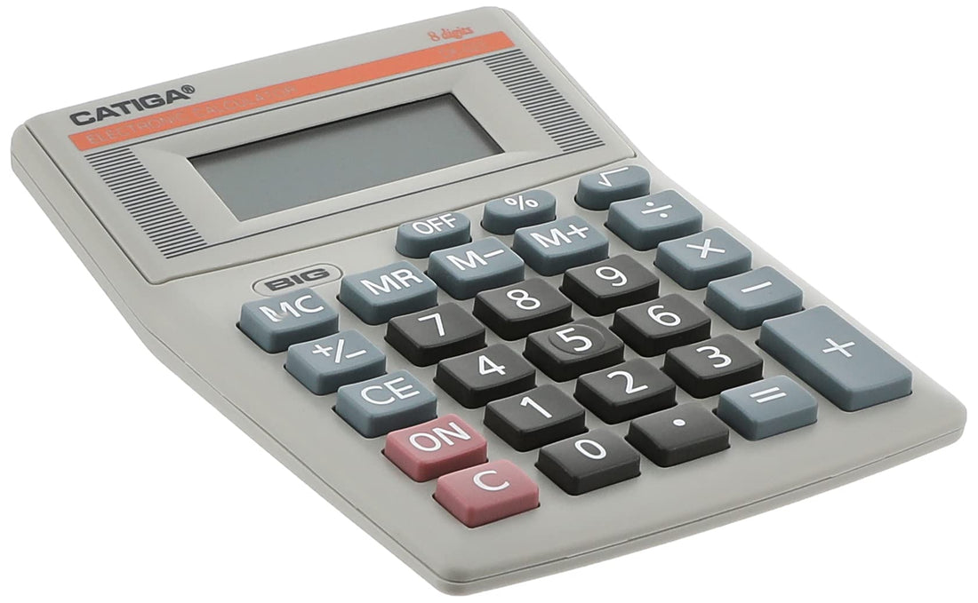 Catiga dk-023 electronic calculator two power and 12 digits with plastic keys for office and school - multi colour