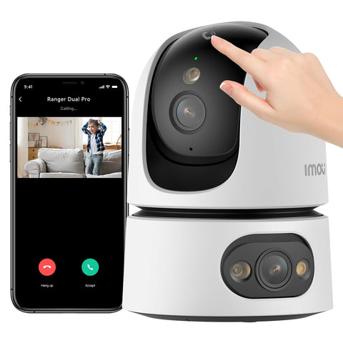 Imou 6MP Dual Security Camera for Home with Call Button, HD 2K Indoor Baby Monitor w/Color Night Vision/ 2 Way Audio/Human AI Detection Tracking, Dual Band Wi-Fi6 CCTV Pet Home Camera Works w/Alexa