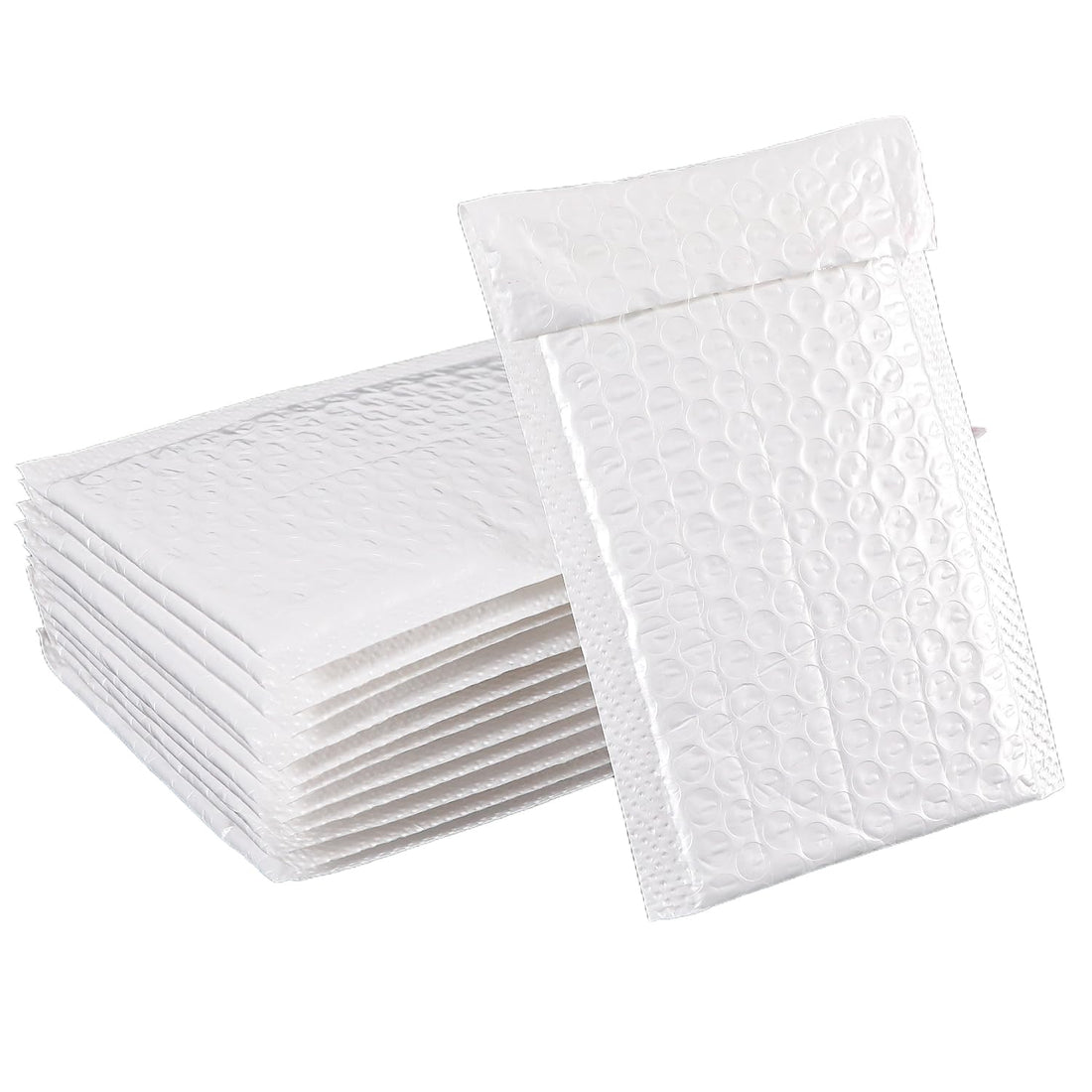 12PCS Poly Bubble Mailers Small Padded Envelopes,Self-Seal Padded Envelopes, Cushioning Protection Packaging,for Shipping Packaging Mailing Self Seal(White)