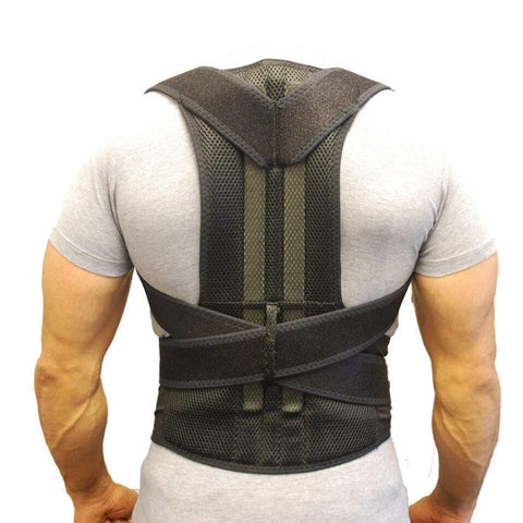 Shoulder Support Back Support Belt Orthopedic Posture Corset Back Brace Support Men Back Straightener Round Shoulder Men's Posture Corrector B003 (Color : Black, Size : XXL)