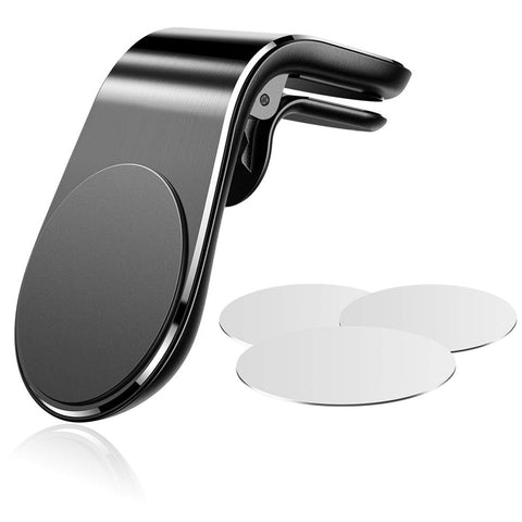 Ninonly Warxin Magnetic Mobile Car Holder for Ventilation, Durable Mini Magnet Mobile Car Phone Holder Universal with Air Grilles for iPhone Galaxy Smartphone and GPS – Black