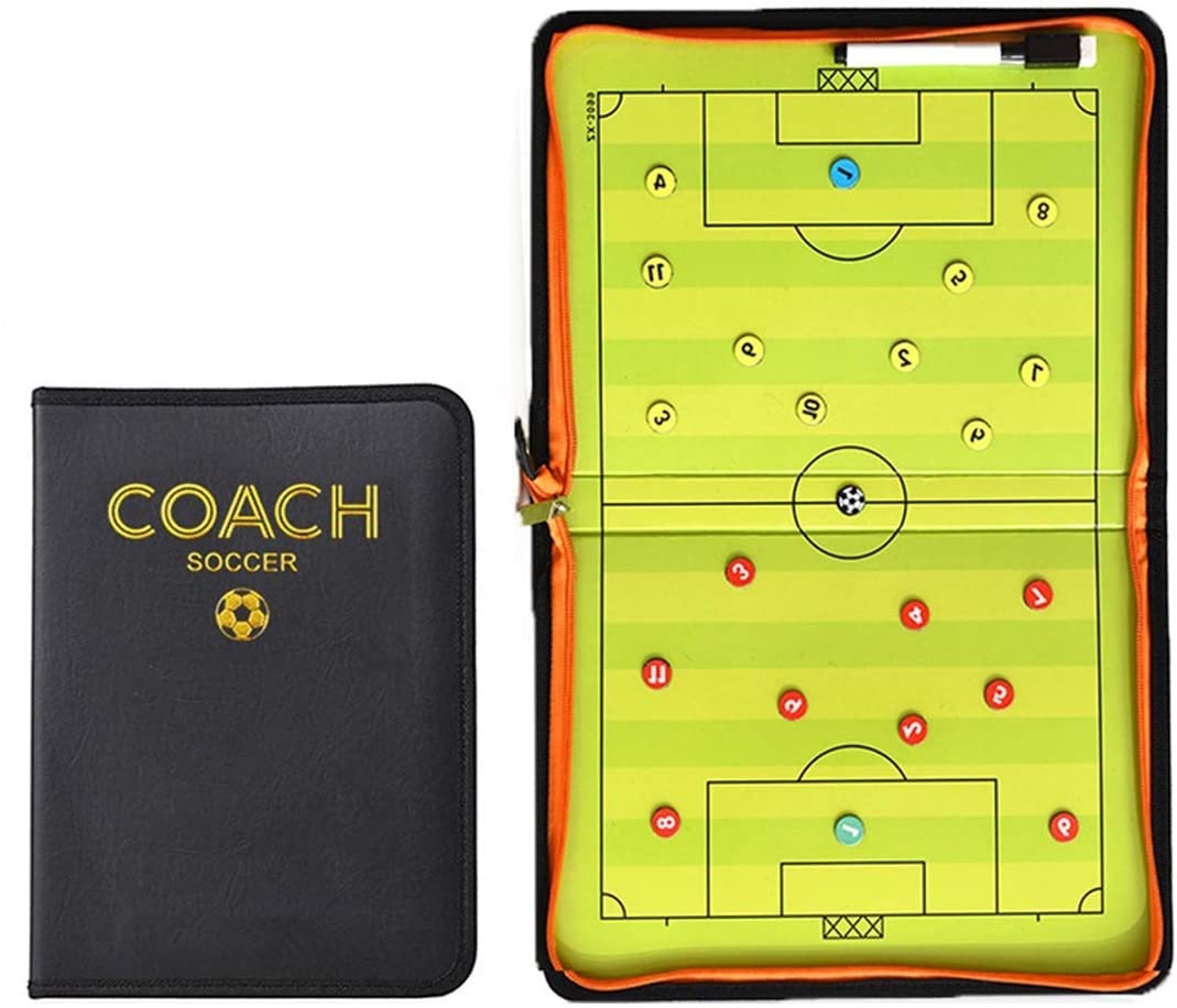 Black Football Coaching Board Coaches Clipboard Tactical Magnetic Board Kit