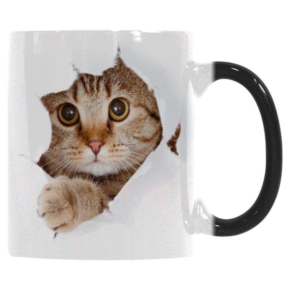 WPHRL Mug with Phrase Funny Mug Cat Yellow Animal Breakfast Cups Gifts for Colleagues Friends and Family Ceramic Mug 320ml