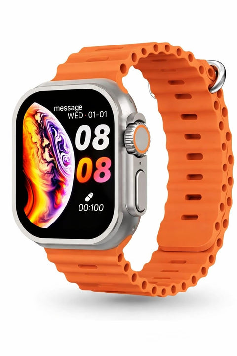 T1000 Ultra 2 Smart Watch with 2.08" Screen – Bluetooth Calls, Wireless Charging, Health & Fitness Tracking, Phone Notifications, Fashion Sport Design (Silver)