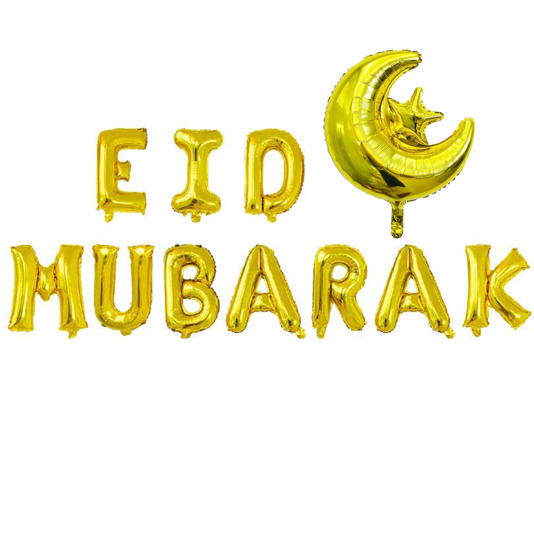 Eid Mubarak Decoration Balloons, Eid Mubarak Latex Balloons Moon Eid Festival Foil Balloons Banner Letters Balloons Set for Home Garden Eid Al Adha Muslim Ramadan Party Decorations Supplies