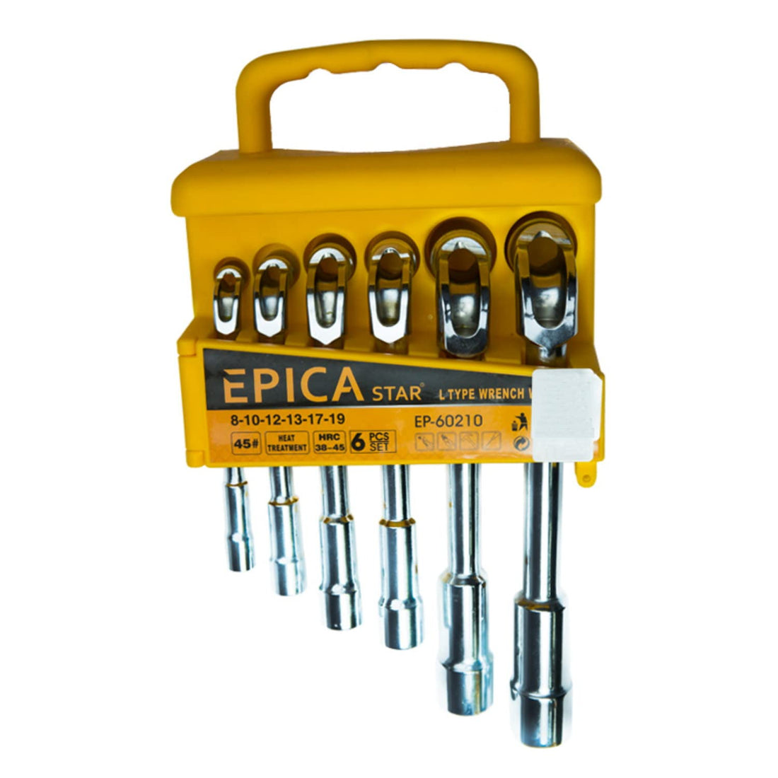 EPICA - L Type Socket Wrench 6 Pcs Set with Hole 8mm - 10mm - 12mm - 13mm - 17mm - 19mm EP-60210
