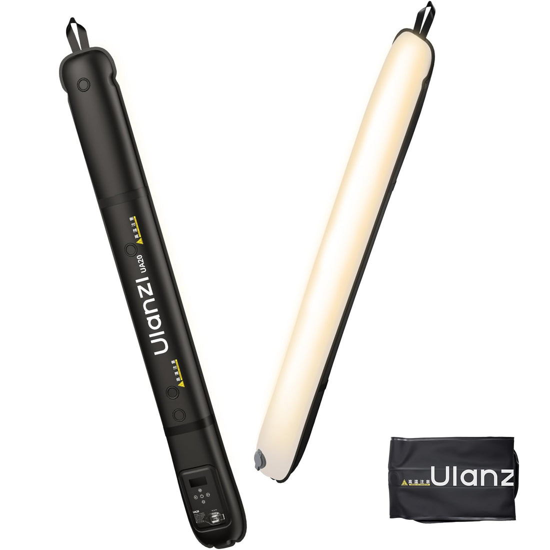 ULANZI UA20 20W Bi-Color Inflatable Tube Light, Portable Handheld Magnetic 2700K to 6500K CRI 95+ Air Video Streaming Light 1/4" Mounting Photography Lighting Stick