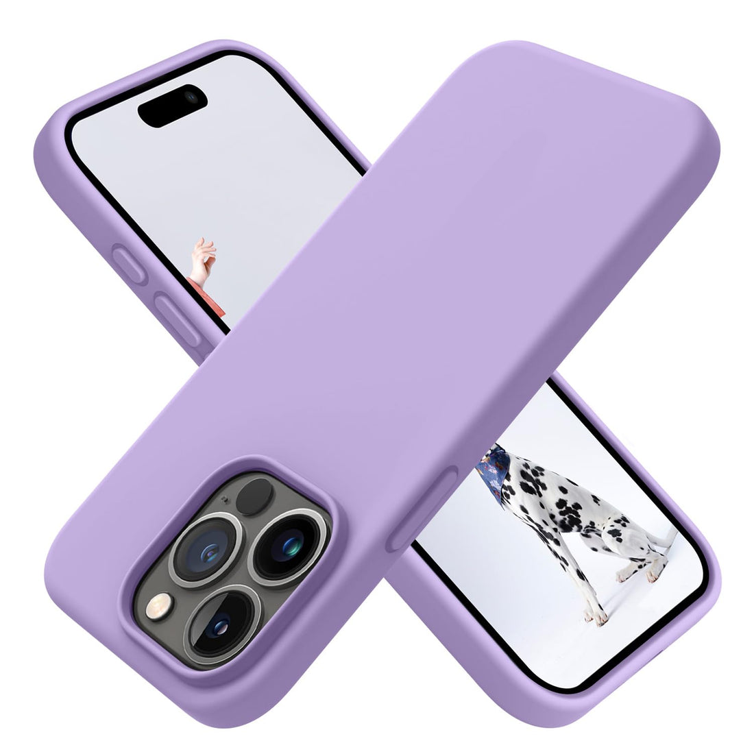 OTOFLY Compatible with iPhone 15 Pro Max Case, Silicone Shockproof Slim Thin Phone Case for iPhone 15 Pro Max (6.7 inch), (Light Purple)