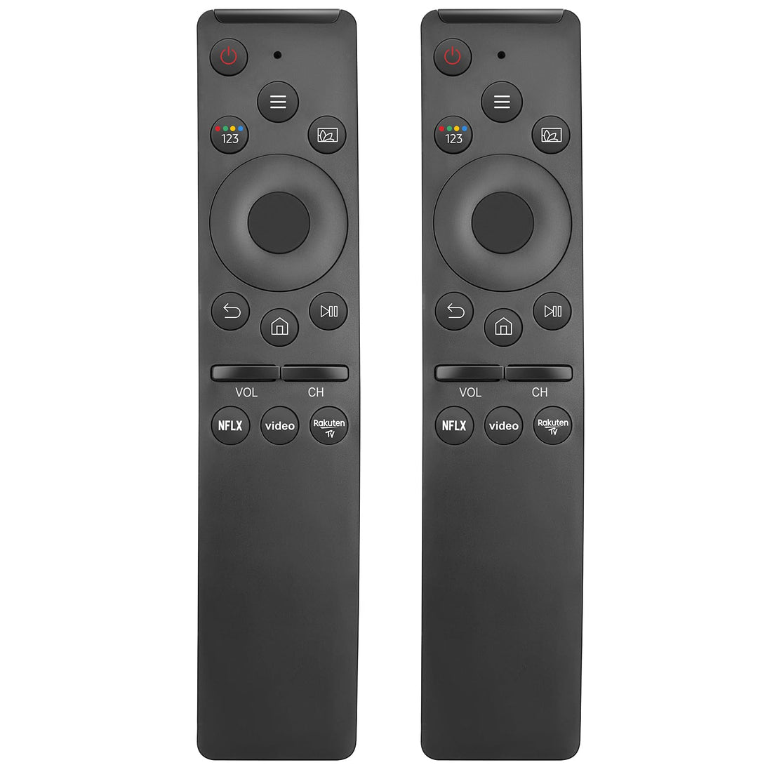 EWO'S (Pack of 2) Universal Remote Controls for All Samsung TV LED QLED UHD SUHD HDR LCD Frame Curved Solar HDTV 4K 8K 3D Smart TVs, with Buttons for Netflix, Prime Video, Rakuten TV