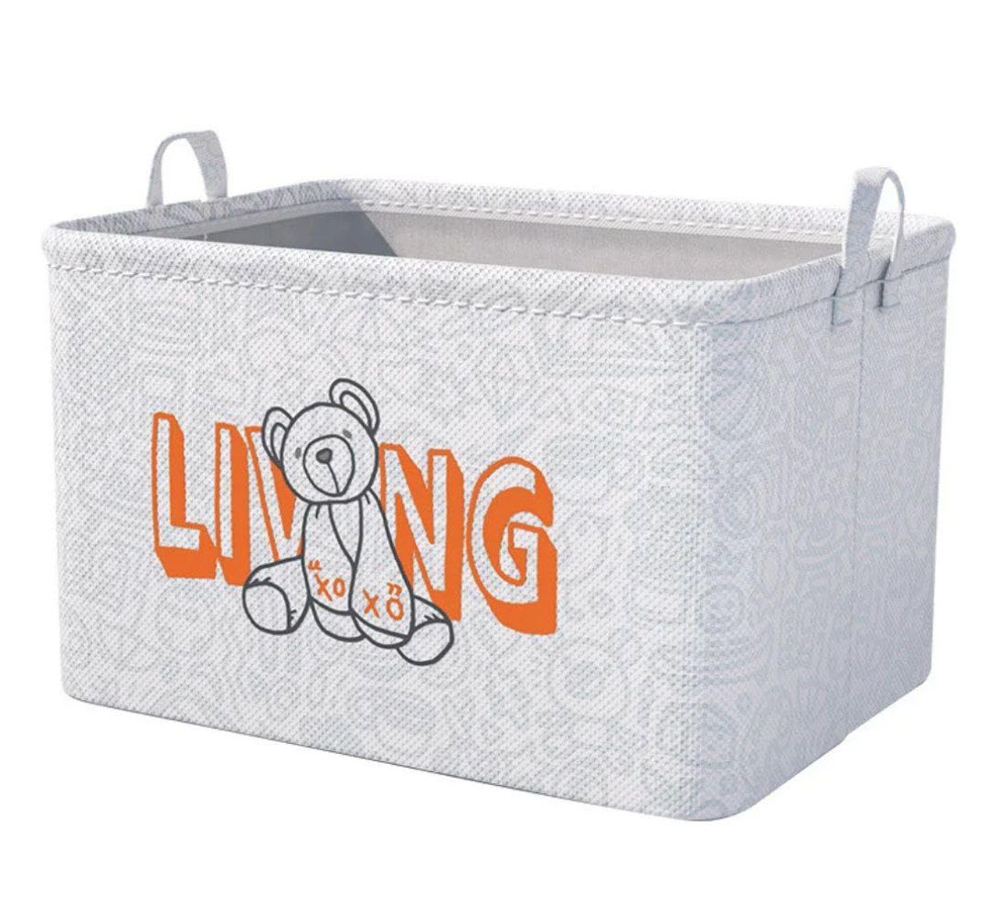 Storage Box Foldable Clothes Organizer Linen Basket Washable Container For Toys Books Wardrobe Home Office (large)