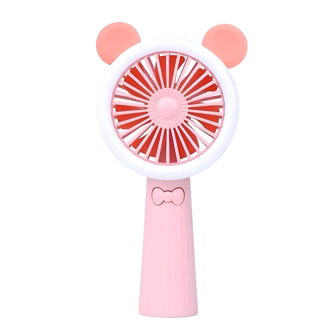 Portable Mini Fan Featuring Attractive Lighting, USB Rechargeable Mini Electric Fan Designed To Fit Pocket Size, Now Available in Al-Israa (Pink)