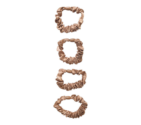 Daphne 4-Piece Girls' Cotton Hair Ties - Gold