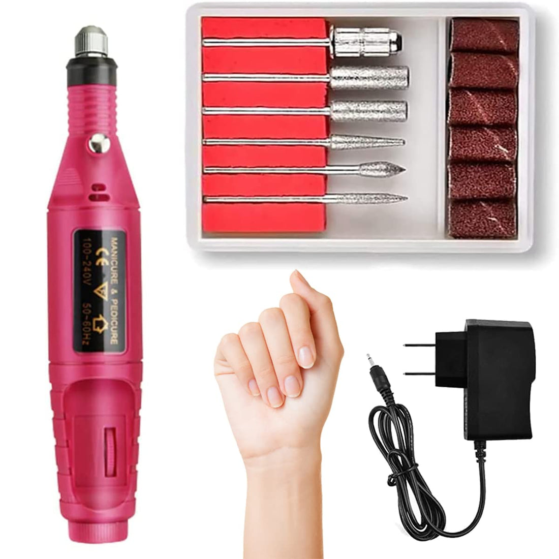 YOPOTIKA Portable Nail Drill Machine,Electric Nail Files,Professional Compact Nail File Machine for Acrylics,Manicure Drill Set for Acrylic Nails and Gel Nails