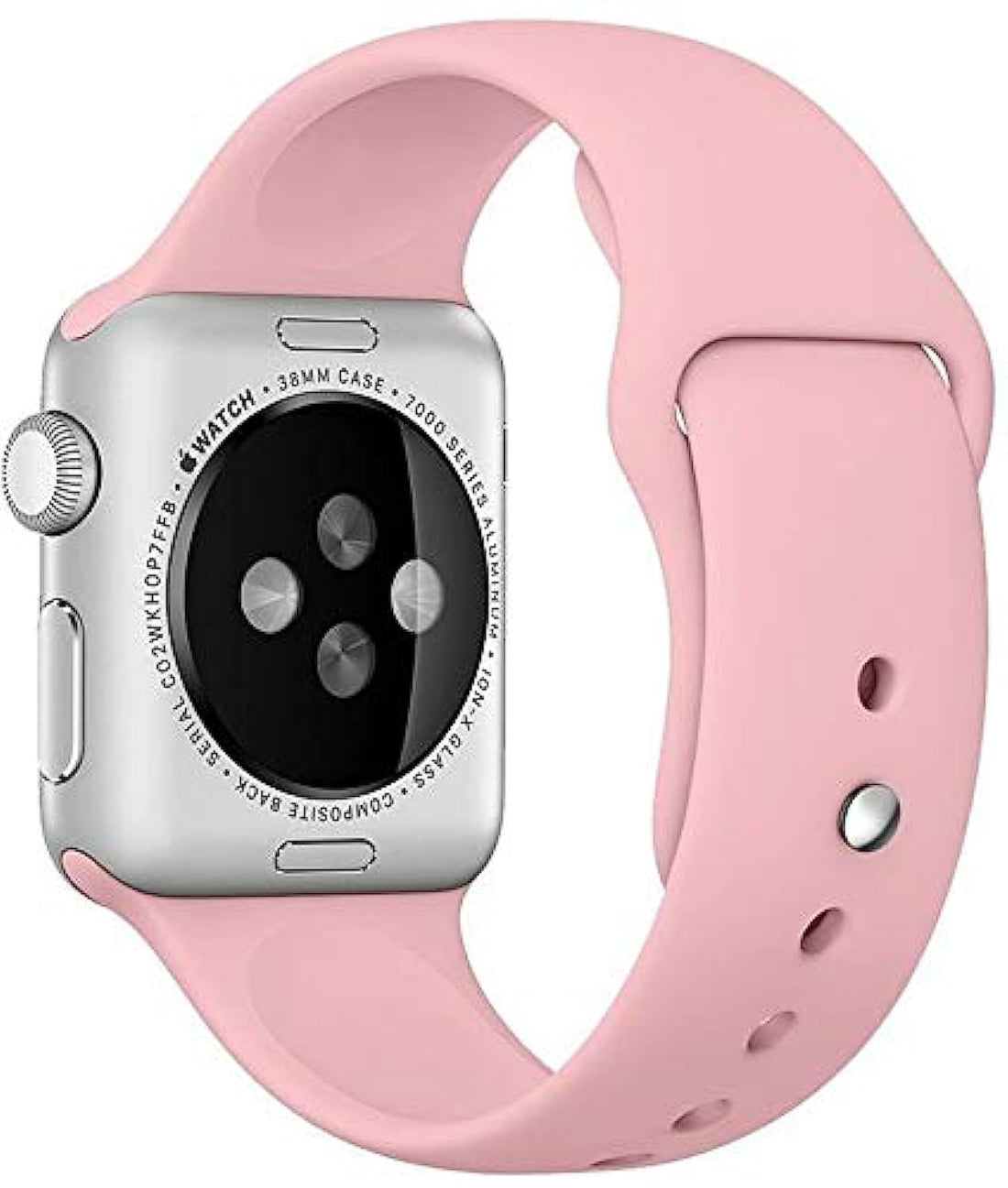 Generic Band silicone watch compatible with Apple Watch Series 5-6 size 42-44, pink color