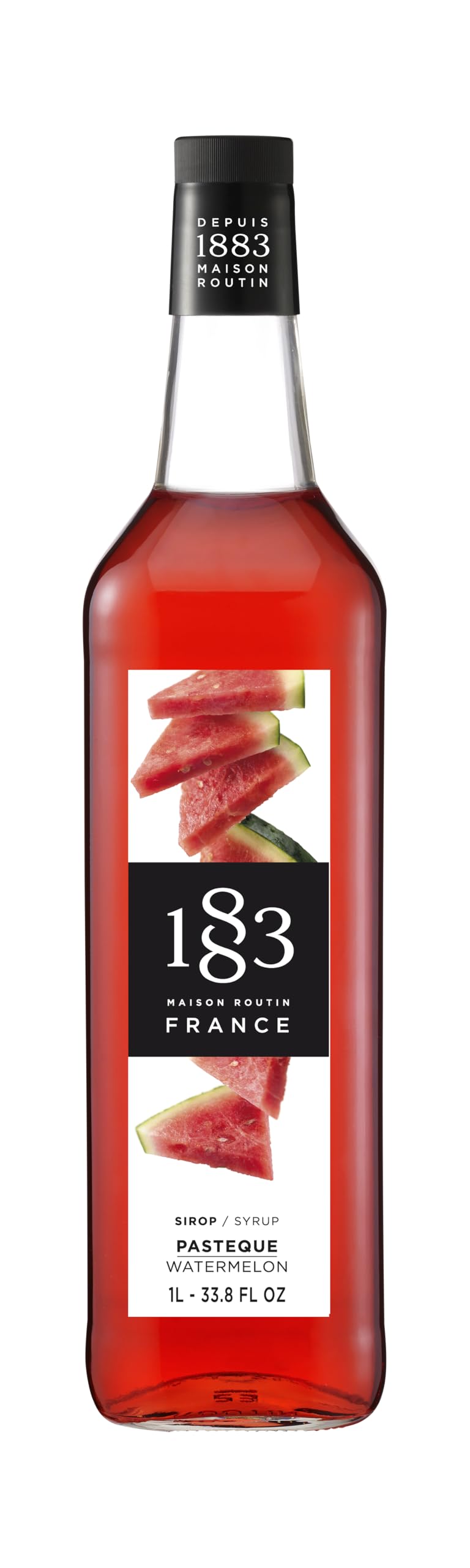 1883 MAISON ROUTIN FRANCE, Watermelon Syrup, Glass Bottle, 1 Liter, Made in France