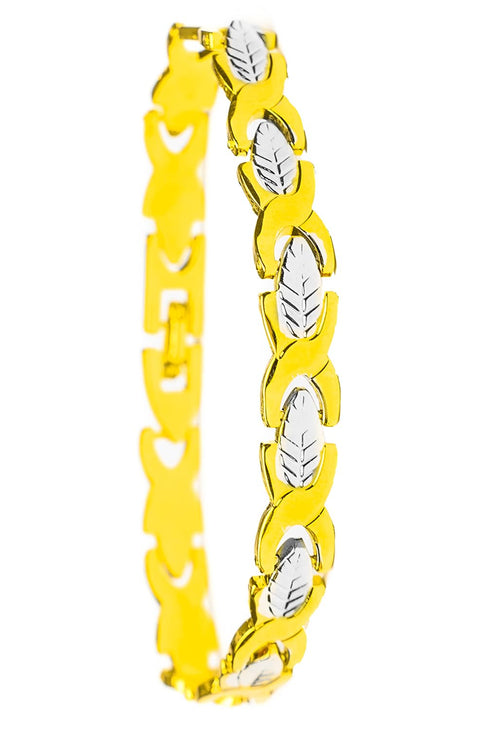 Chinese Gold Leaf Bracelet for Women Gold and Silver