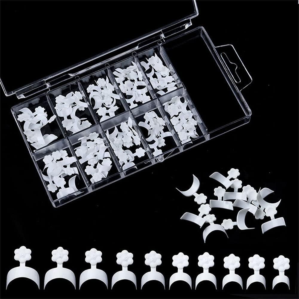 French Nail Tips 600PCS Short Square French Half Cover Nails Tips Press On Nails 12 Sizes French Fake Nail Acrylic White Nail Tips with Box for Christmas Nails Art