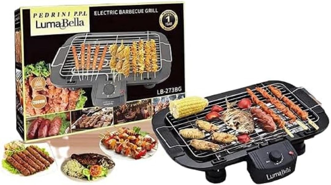 Luma Bella Electric Barbecue Grill,LB.273, 200W,Black