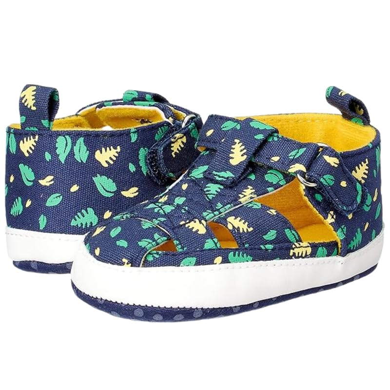 Mix&Max boys Synthetic Leather Sandal Printed Leaves Flat Sandal