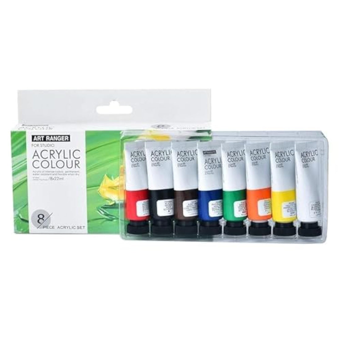 Art Ranger Acrylic Colors - 8 Colors 22 ml, Multi-Colour, 22 ml
